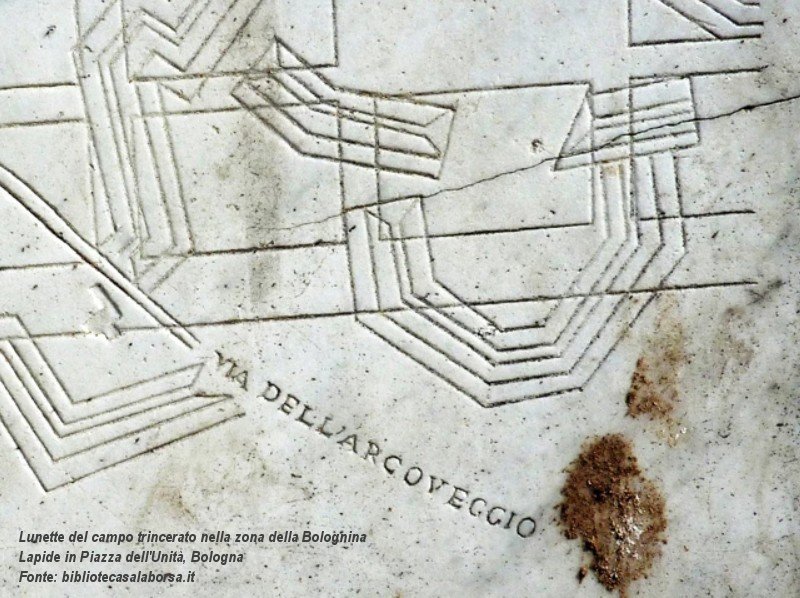 Lunette del campo trincerato nella zona della Bolognina