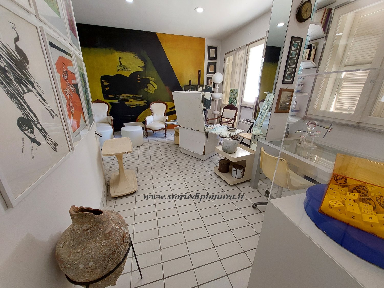 Studio dell'artista Remo Brindisi nella casa di Lido di Spina