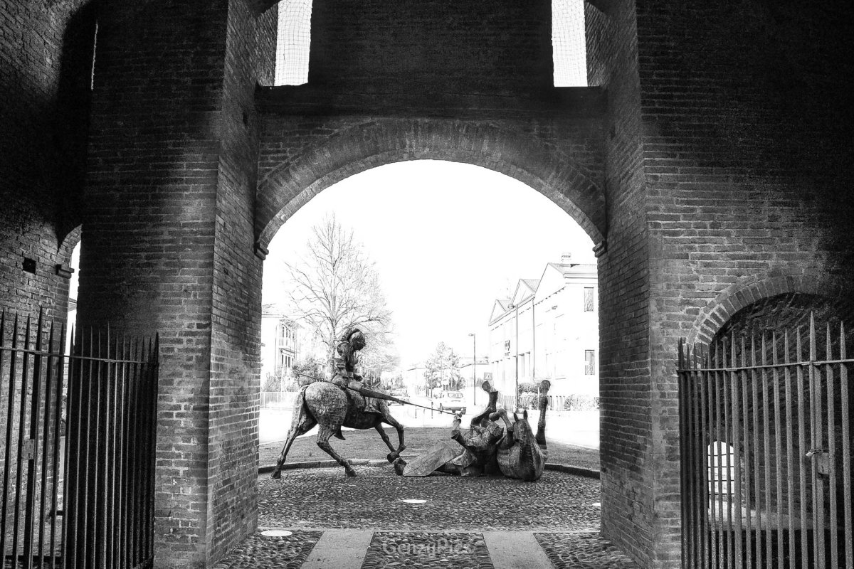 I cavalieri in battaglia - scultura di Nicola Zamboni e Sara Bolzani