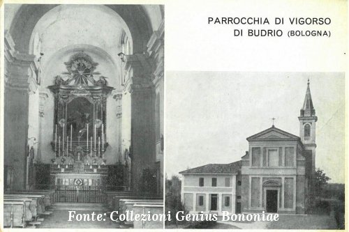La Chiesa di San Marco di Vigorso in una cartolina degli anni 50