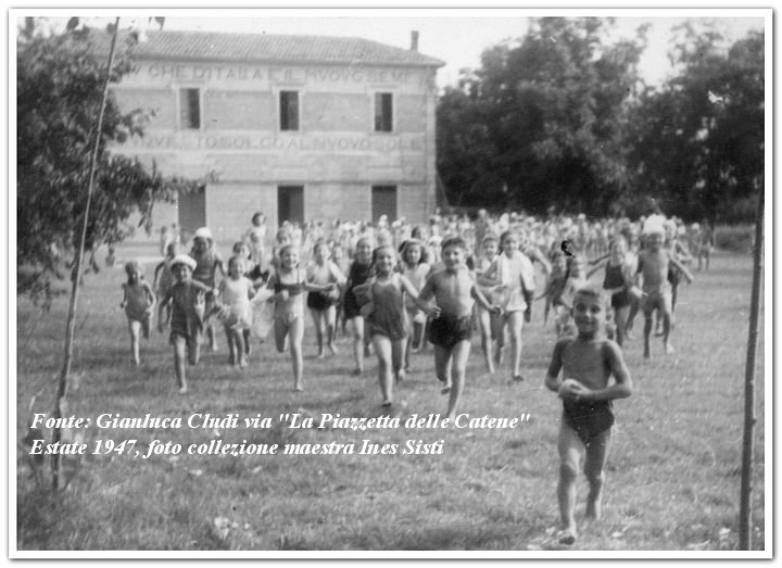 Estate 1947 alla colonia elioterapica di Pieve di Cento
