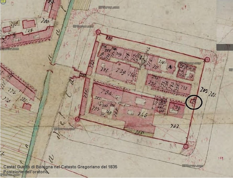 Castel Guelfo nel Catasto Gregoriano del 1835