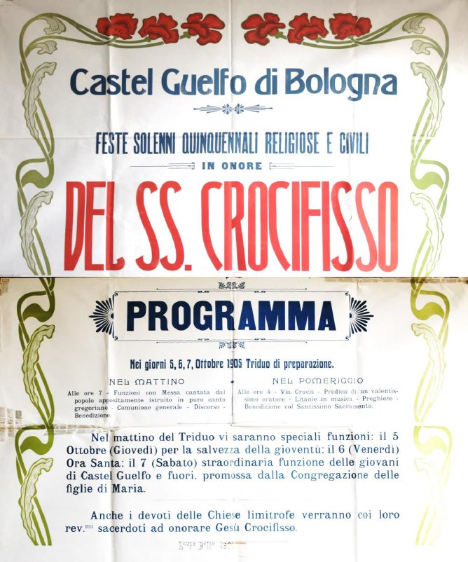 Manifesto della Festa Bella di Castel Guelfo del 1905
