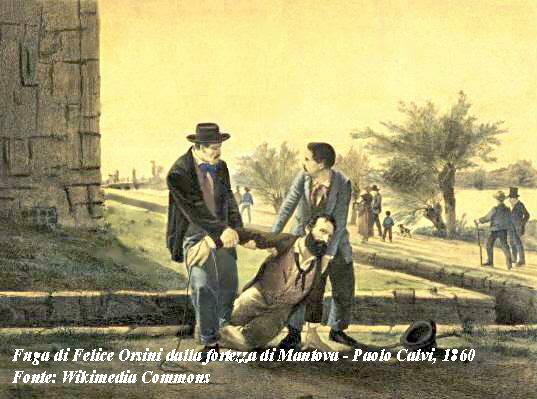 Felice Orsini, fuga dalla fortezza di Mantova
