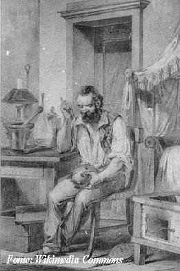 Felice Orsini mentre fabbrica le Bombe all'Orsini