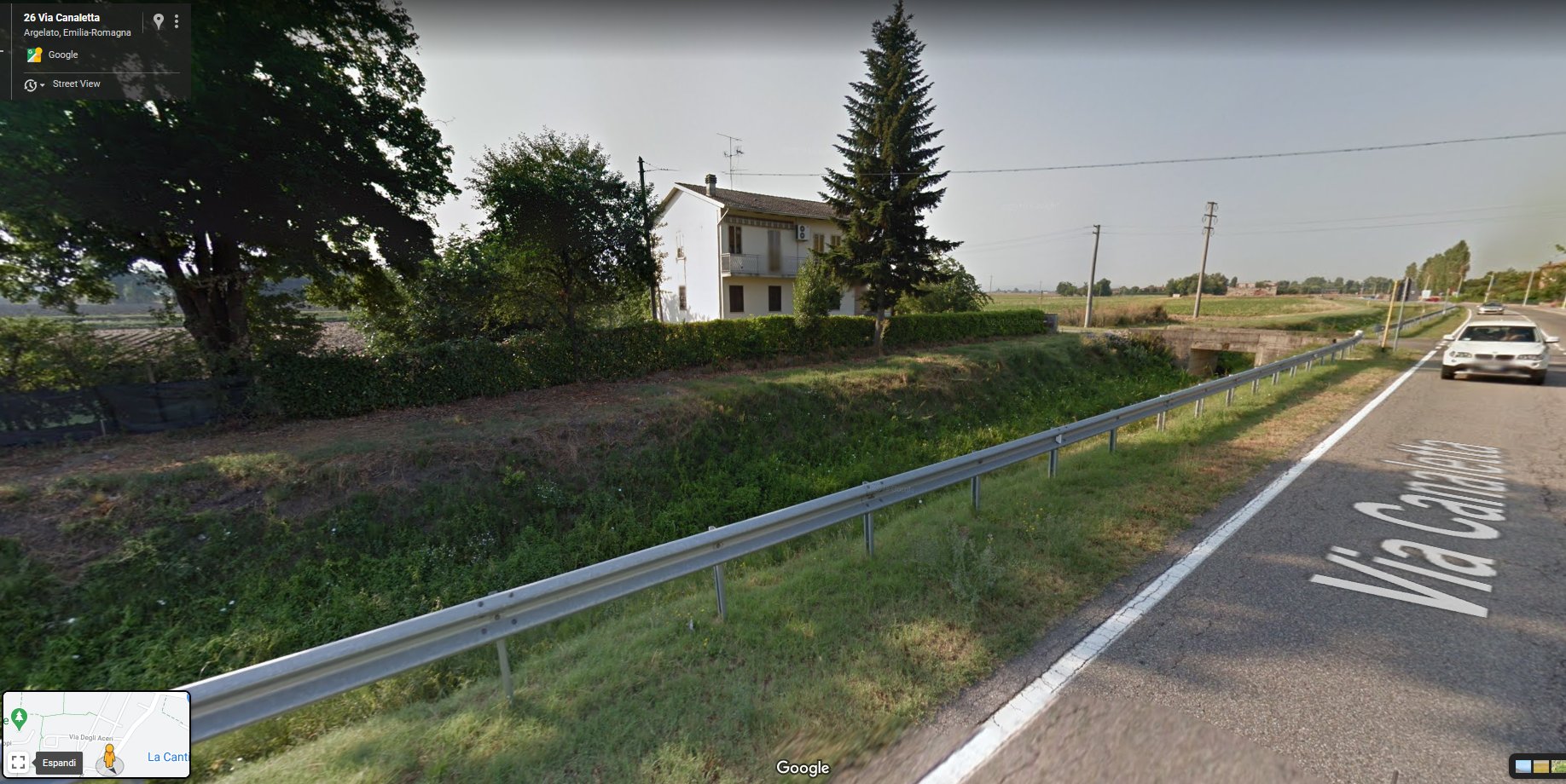 Argelato, via Canaletta e l'area dell'ex Fornace