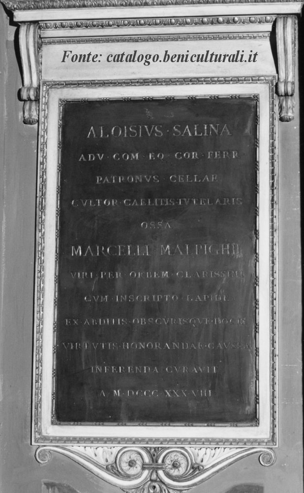 Lapide Luigi Salina nella Cappella di San Camillo