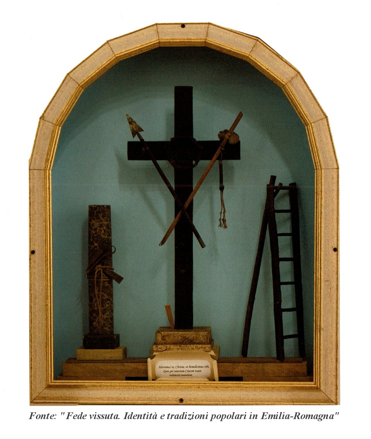 Simboli evocativi della Passione di Cristo, fine XIX sec. Manifattura bolognese