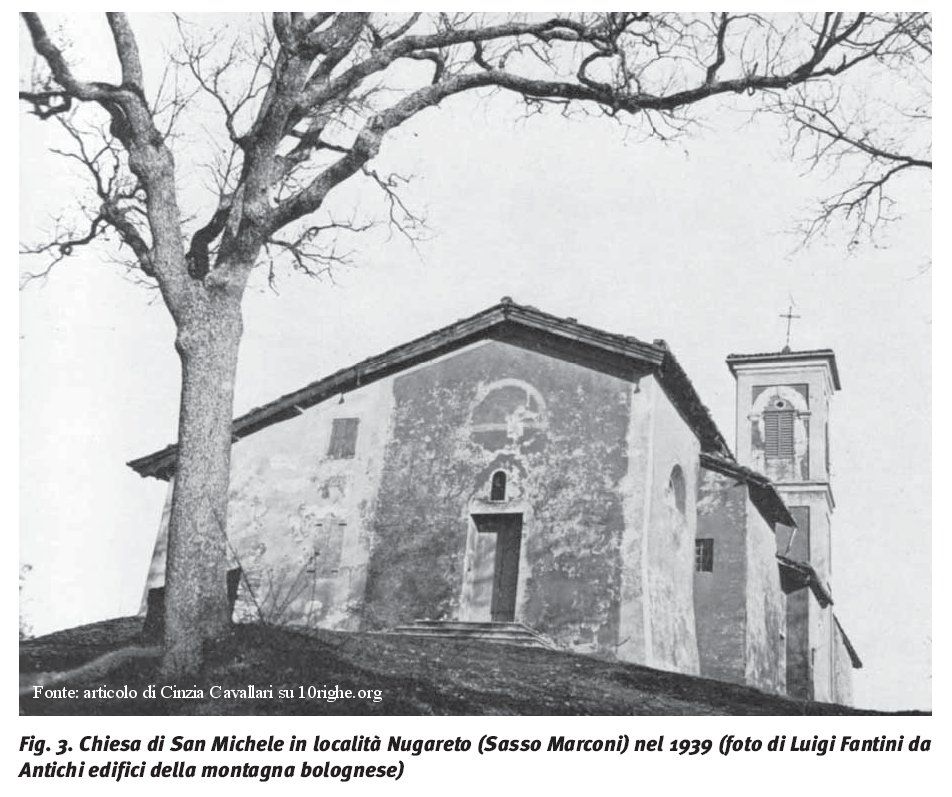La chiesa di Nugareto nel 1939