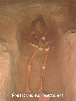 Sepoltura ritrovata nell'Oratorio della Crocetta di Cento