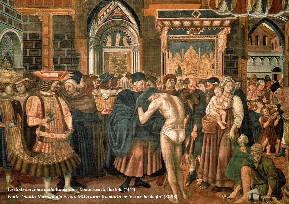 Domenico di Bartolo - La distribuzione della limosina