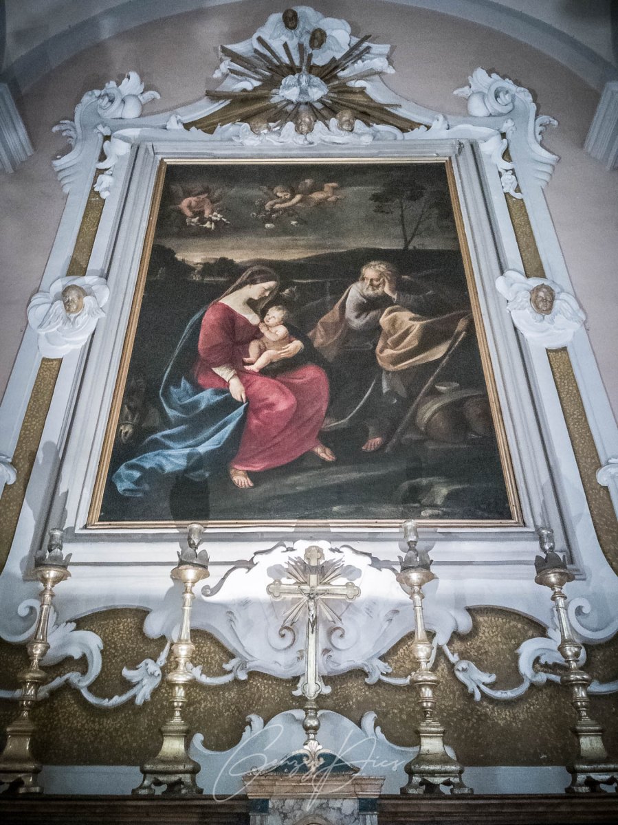 Riposo durante la fuga in Egitto della scuola del Guercino