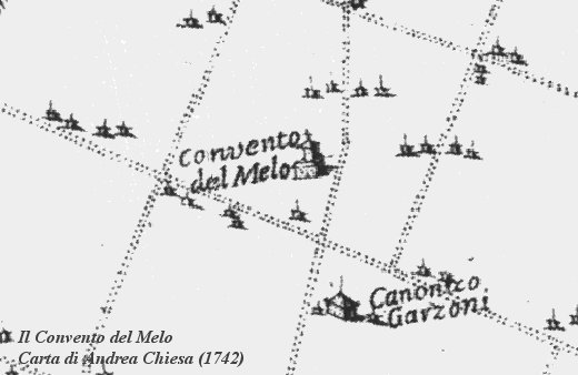Il Convento del Melo nella Carta del Chiesa del 1742