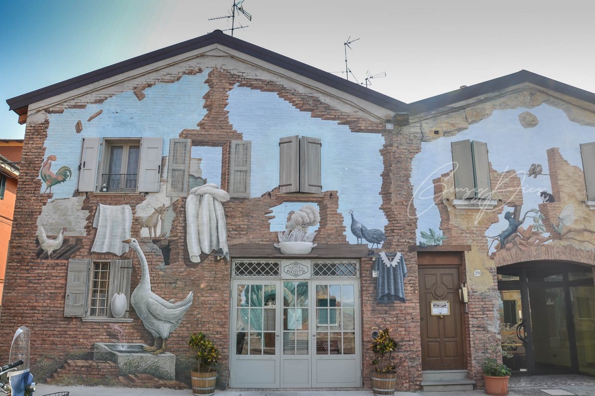 Piazzetta Betlemme dipinta da Gino Pellegrini