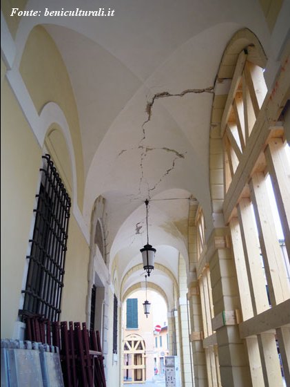 Sede museale della Pinacoteca dopo il terremoto del 2012