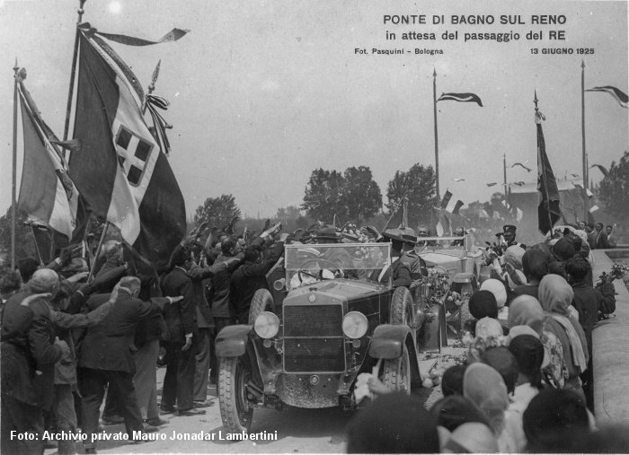 Il Re sul ponte di Bagno di Piano 1925