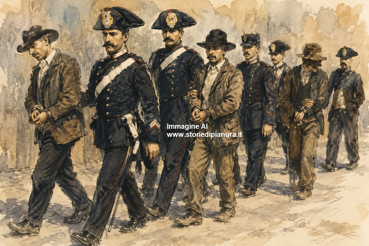 I contadini mantovani arrestati il 27 marzo 1885