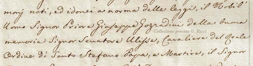 Gozzadini e l'Ordine Reale di Santo Stefano Papa e Martire