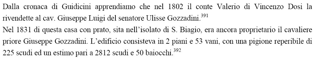Proprietà dei Gozzadini in Strada Santo Stefano a Bologna Proprietà dei Gozzadini in Strada Santo Stefano a Bologna