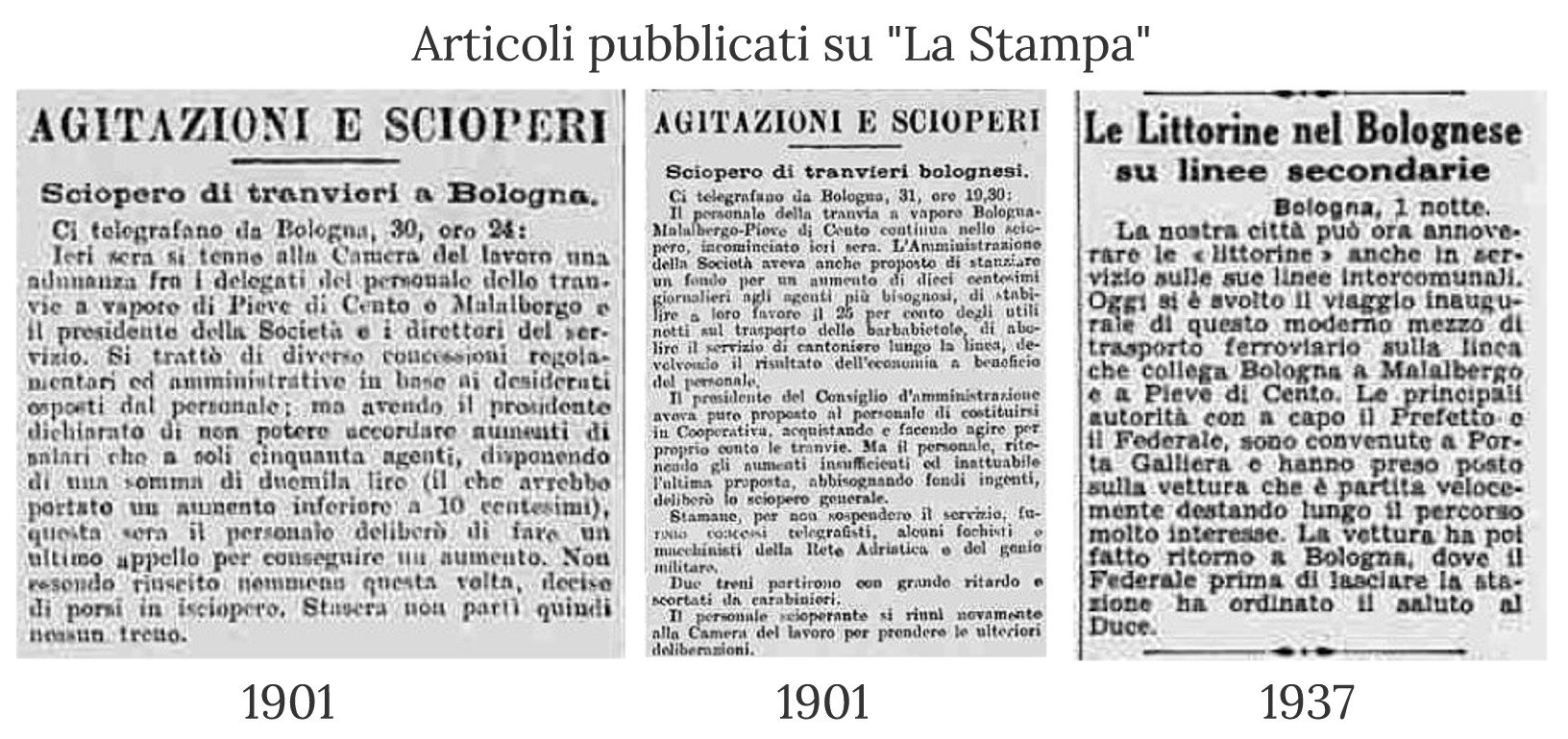 Articoli La Stampa - Tranvia Bologna